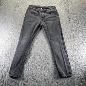 Eight Bells Jeans Mens 30x30 Black Cotton Denim Skinny Slim Fit Workwear Faded